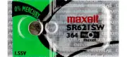 1 x Maxell 364 Watch Batteries, SR621SW or 363 Battery