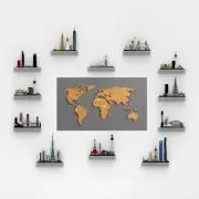 Display Shelf for Lego Architecture Cities / Wall Mounted Shelf London / Paris
