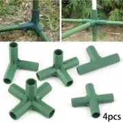 4PCS Plant Awning Structure Joints Connector Pipe Frame Greenhouse Bracket 16mm