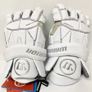 Warrior Evo QX Lacrosse Gloves - White - Size Medium AX - Brand New With Tags