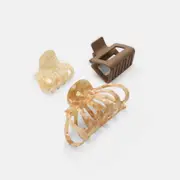 3 Pack Mix Statement Claw Hair Clips