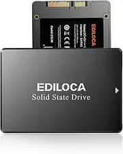 Ediloca ES106 128GB SSD SATA III 2.5" 3D TLC NAND Flash Internal Hard Drive, Up to 500MB/s Read, Upgrade PC or Laptop Memory and Storage(Black)