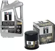 Mobil1 M1-108A Engine Oil Filter & 5 Quarts Mobil1 5W30 Full Synthetic Motor Oil (for: Smart)