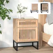 Bedside Cabinets Side Table Nightstand 2 pcs Engineered Wood and Iron vidaXL