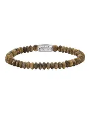 [Rebel & Rose] Woodstock Round Slices Bracelet 6mm in Brown