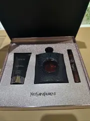 Yves Saint Laurent Black Opium Set 3 Pc 3 Oz EDP, 1.6 Body Lotion, .33 EDP New