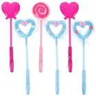 Nolitoy Party Goods Luminous Magic Sticks Light Up Sticks 6 Pieces Cartoon Glow_
