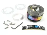 NRG Steering Wheel Quick Release Gen 2.0 Gunmetal Body Neo Chrome Ring SRK-200GM