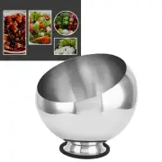 (Silver L)Seasoning Bowl Stainless Steel Hot Pot Restaurant Seasoning Contain US