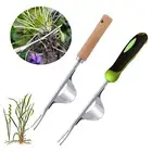 Root Digging Weeder Tool Garden Accessories Heavy Duty Weed Puller with V-shaped