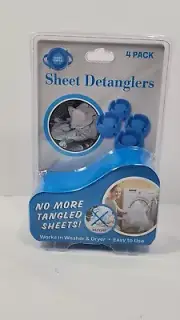 (4) Pack HomeWell Sheet Simple Washer & Dryer Bed Sheet Detangler, Curtain, NIP