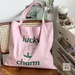 原創日係小衆花朵LUCY CHARM大容量單肩帆佈包文藝小清新託特包女