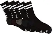 [Globe] Men's Carter Crew Sock 5 Pack Cotton Polyester Black