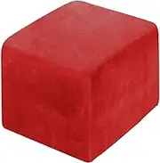 Square Footstool Cover Slipcover Stretch Velvet Pouffe Cover Small Ottoman Stool Cover Slipcover Square 45x45/50x50cm Storage Stool Protector Cover Washable,H,50x50cm