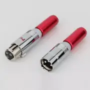 4pcs HIFI Audio XLR Connector Male to Female Rhodium Plated XLR Balanced Plug