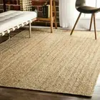 Rug Runner 100% Natural Jute Handmade Farmhouse Rug Living Area Home Carpet Rug