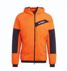Adidas Terrex TRK Prima Hooded Waterproof Jacket Orange HU1843 Size M NWT