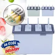 4 cells Mould Frozen Molds Icy Pole Jelly Block Maker Ice Cream Pop Popsicle GY