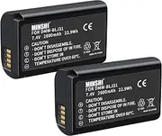 MINSHI EDMW-BLJ31 (2 Pack) Replacement Battery Compatible with Panasonic DC-S1RM【7.4V 2600mAh】 High Performance Compatible Camera Battery 2023JZ