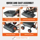 Poly Garden Dump Cart 600lbs Capacity Steel Frame Utility Wheelbarrow with 10