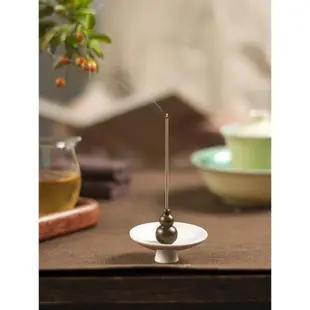 日式復古葫蘆銅制香插香座家用室內禪意線香香托點香插擺件香薰爐