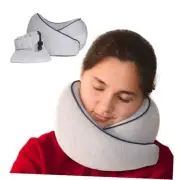 Memory Foam Travel Pillow | Provides Real Support to Head, Neck, Standard Gray