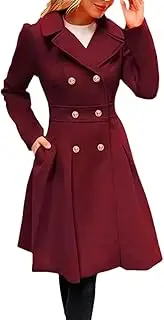 [Generic] Women Long Woolen Blends Jacket Casual Cardigan Coats Overcoat Lady Wool Coat Warm Outwear