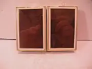 2 Decks NOS Sealed Congress Playing Cards Cell-u-tone Finish Brown Gold Trim C