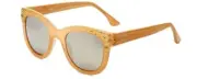 Isaac Mizrahi Designer Sunglasses IM71-79 in Butterscotch with Brown Mirror Lens