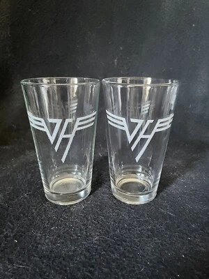 Van Halen Hand Etched (with a Dremel) Pint Glasses!