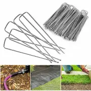 Fixed Pegs 50x Lawn Turf Pad U Peg Pins Artificial Synthetic Fake Weed Grass Mat