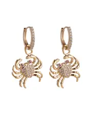 Eye Candy LA Luxe Collection CZ Lydia Crab Huggie Earrings