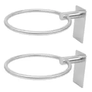 2X Towel /Hand Towel Holder - Self Adhesive Round Towel Rack Hand Towel Bar9691