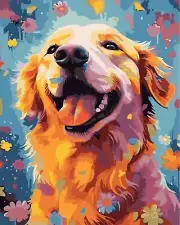 Paint by Numbers Kit DIY Painting Acrylic Paints Home Decor Wall Art Dog