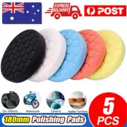 5x180mm Sponge Polishing Pads 7 inch Waxing Buffing Buffer Set for Car Polisher