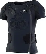 EVOC Protector Jacket Kids Protector Jacket for Children (LITESHIELD Flex Back and Shoulder Protectors, 3D Ventilation, Sustainable Manufacturing from Recycled MIPAN Nylon, Size: JS - JL), Black