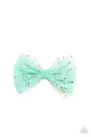 Paparazzi: ​Twinkly Tulle - Green​ Hair Clip