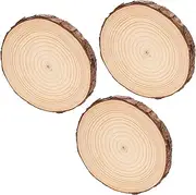 SUPVOX 3pcs Outdoor Wooden Stepping Stones Fake Rock Garden Stone Steeping Walkway Round Stepping Stones Ground Paving Slabs Dumbbell Log for Garden Path Country Decor Wooden Garden Paver