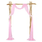 Wedding Arch Draping Fabric, 2 Panels 20 FT Backdrop Curtains, Pink