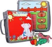 Quiet Busy Book for Toddlers - Montessori Airplane Activity, Travel Toy for Car, Preschool Activities