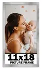 11x18 Frame Stainless Steel Silver Picture Frame Photo Frame UV Acrylic