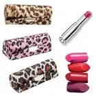 New Makeup Storage Silk Jewelry Holder Lipstick Case Lip Gloss Box Mini Mirror