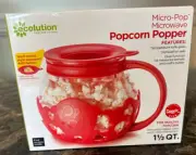 MICRO-POP MICROWAVE POPCORN POPPER 1 1/2 QT ECOLUTION NEW IN BOX