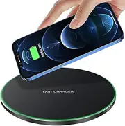 Wireless Charger Fast Wireless Charging Pad 20W Max Compatible with iPhone 11 12 13 14 15 16 Pro Max/Pro/XR/XS/8 Plus,Galaxy S24/S23/S22/S21/S20/Note 20/10, AirPods Pro etc. (No AC Adapter)