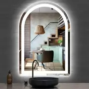 Bathroom Arch LED Mirror with Light 16 x 24 Inch Arch Light up 24 X 16 Inch
