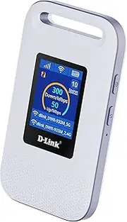D-Link DWR-933M 4G+ LTE WiFi 6 Mobile Hotpsot with 3000mAh Battery: Travel Router,Unlocked,Share Internet up to 64 Devices,Cat6 LTE-A 300Mbps,Portable Modem,All-Day Connectivity, Compact & Easy Setup