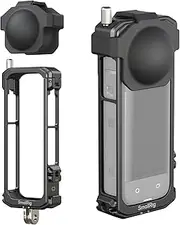 SMALLRIG Cage for Insta360 X4, Aluminum Protective Case for Insta360 X4 with Silicone Lens Cover, Built-in Cold Shoe and 1/4"-20 Anti-Deflection Threaded Hole - 4278