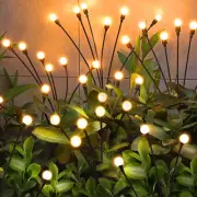 6pcs Waterproof Solar Firefly Lights and Starburst Swaying Lights - Warm White
