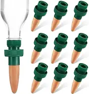 Terracotta Plant Watering Spikes Self to Use with Cola Bottles Houseplant Watering Stakes Automatic Irrigation System(Terracotta,10 Pack)