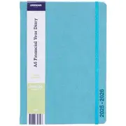 J.Burrows A5 Week to View PU FY25/26 Diary Teal